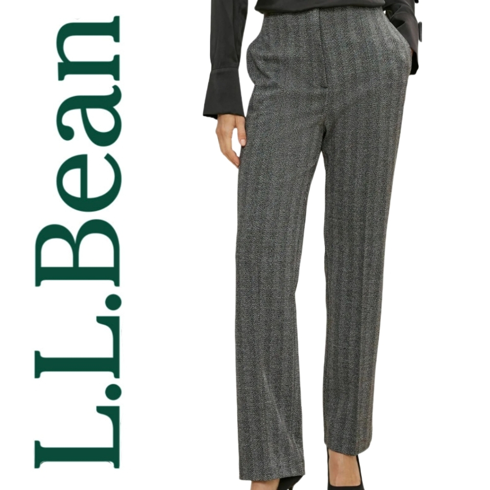 Sz8 L.L. Bean Herringbone Tween Pants Trousers